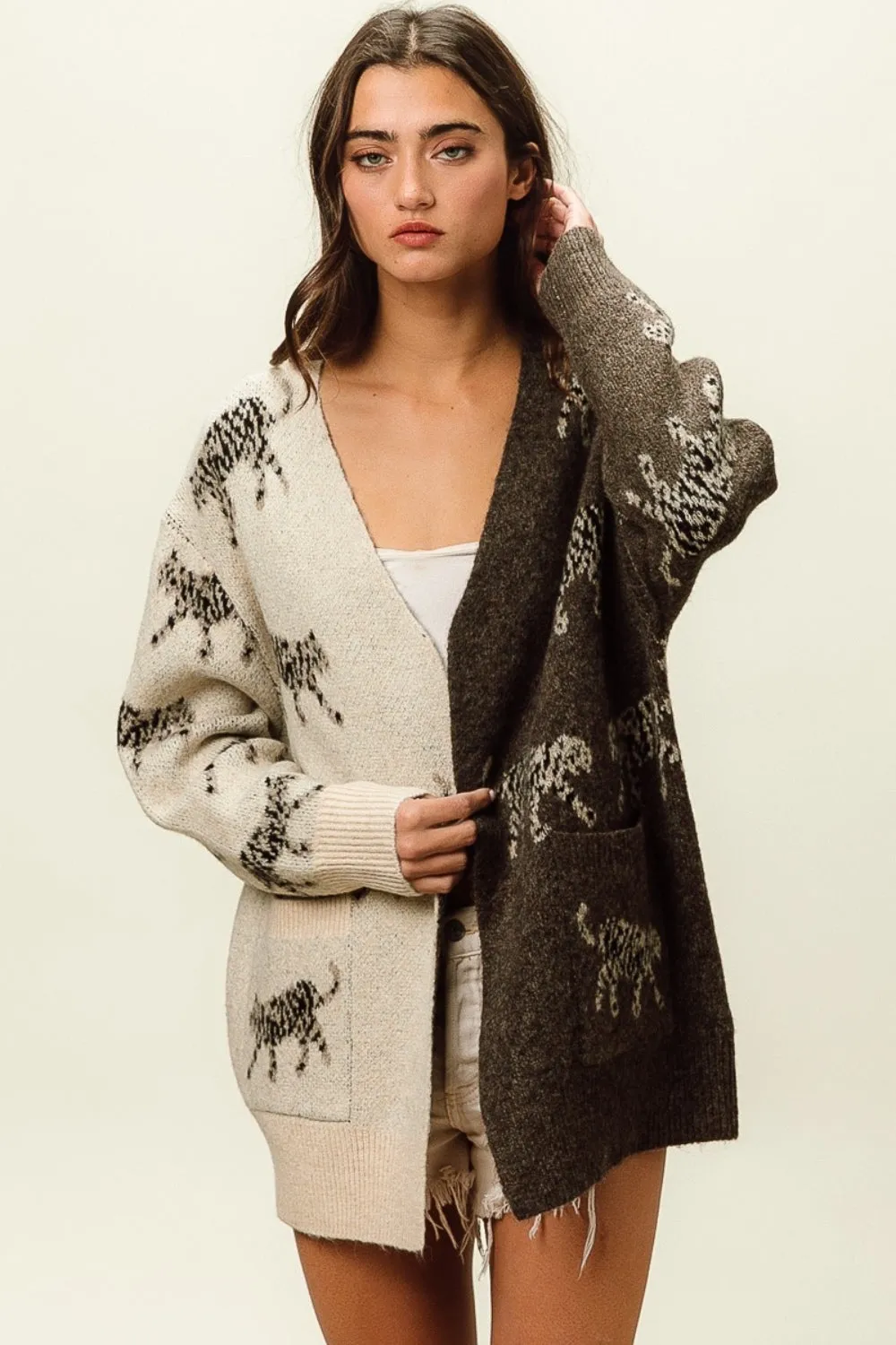 Tigeress Open Front Cardigan