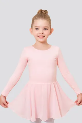 Toddler/Girl's Long Sleeve Ballet Leotards with Sheer Skirt