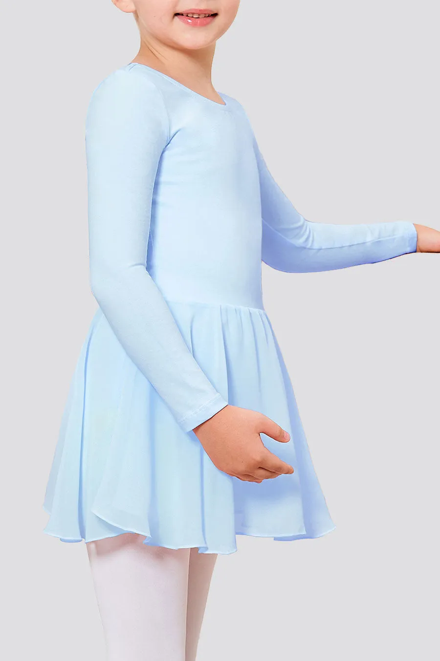 Toddler/Girl's Long Sleeve Ballet Leotards with Sheer Skirt