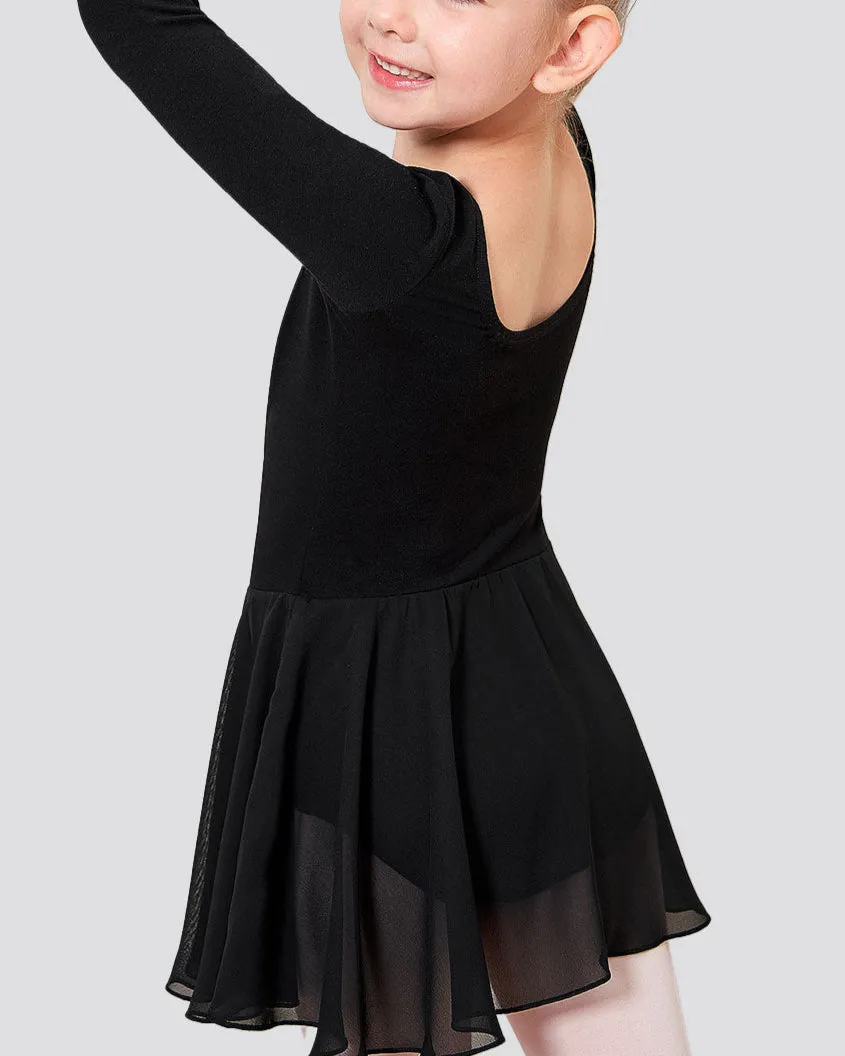 Toddler/Girl's Long Sleeve Ballet Leotards with Sheer Skirt