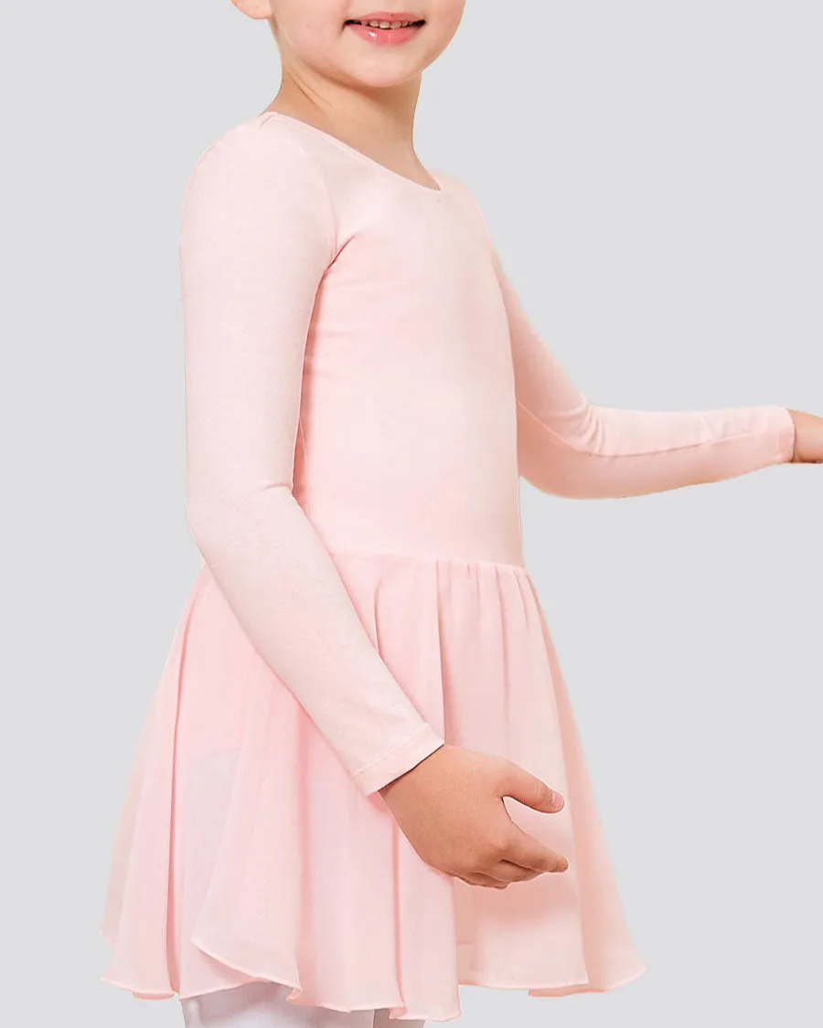 Toddler/Girl's Long Sleeve Ballet Leotards with Sheer Skirt