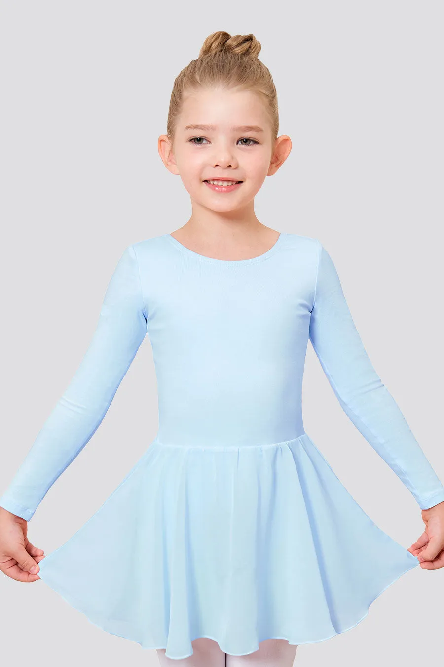 Toddler/Girl's Long Sleeve Ballet Leotards with Sheer Skirt