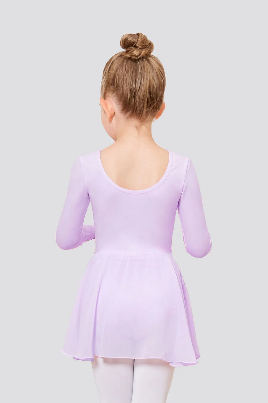 Toddler/Girl's Long Sleeve Ballet Leotards with Sheer Skirt