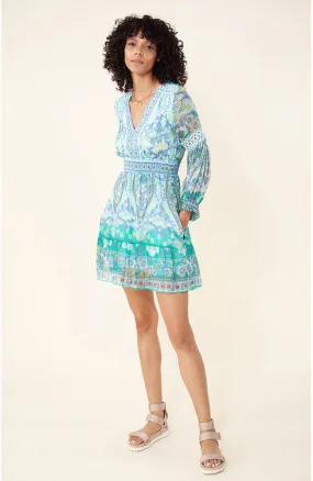 V Neck Dress in Blue