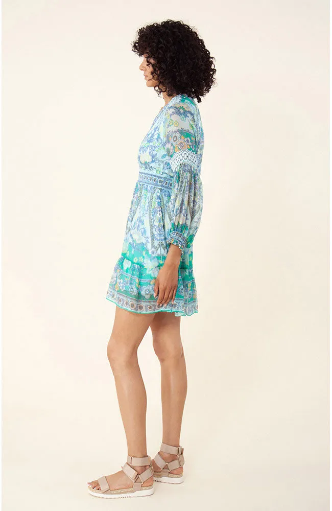 V Neck Dress in Blue