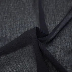 Valer Dark Blue Silk Voile