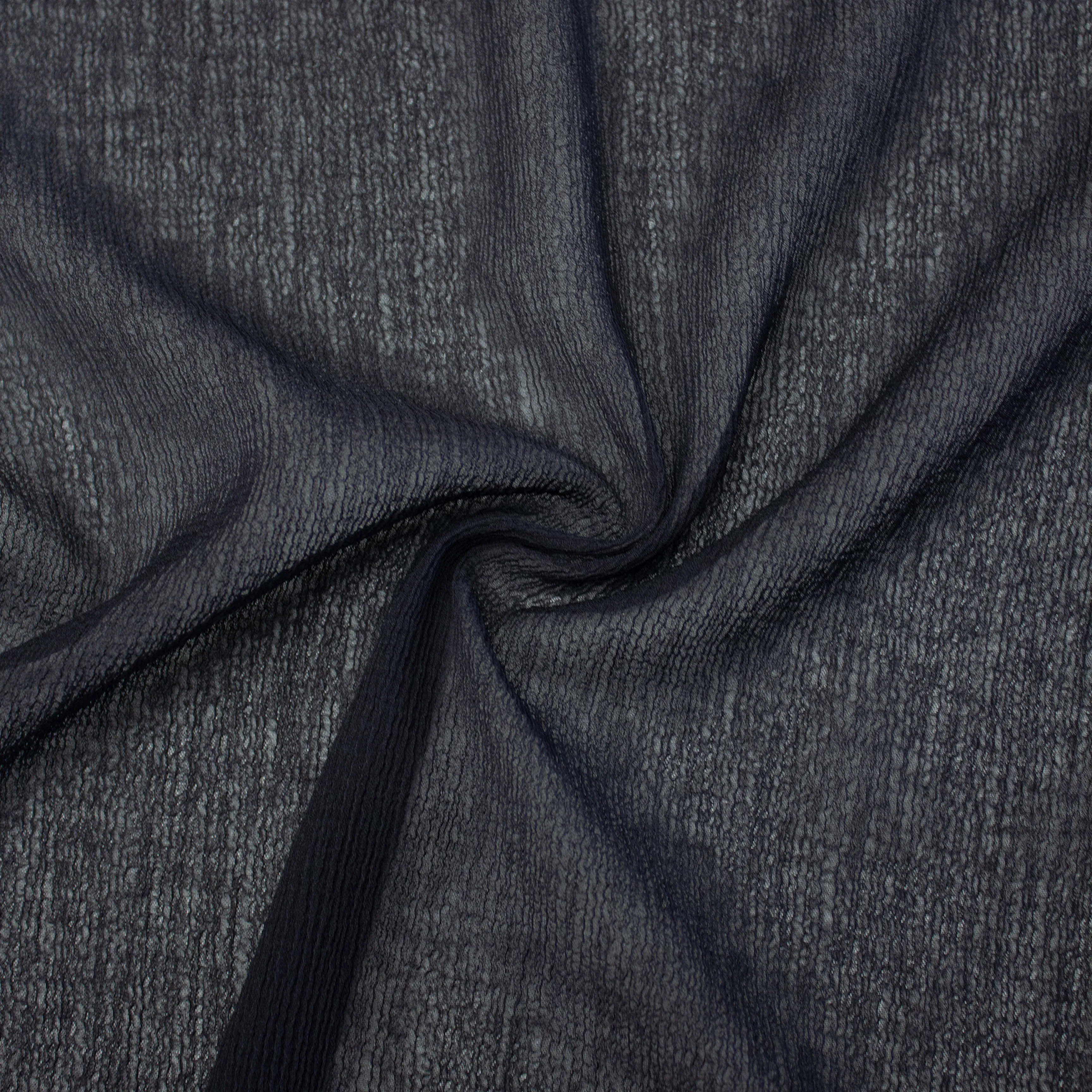 Valer Dark Blue Silk Voile