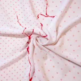 Vaughn Rose Abstract Dot Polyester Crêpe