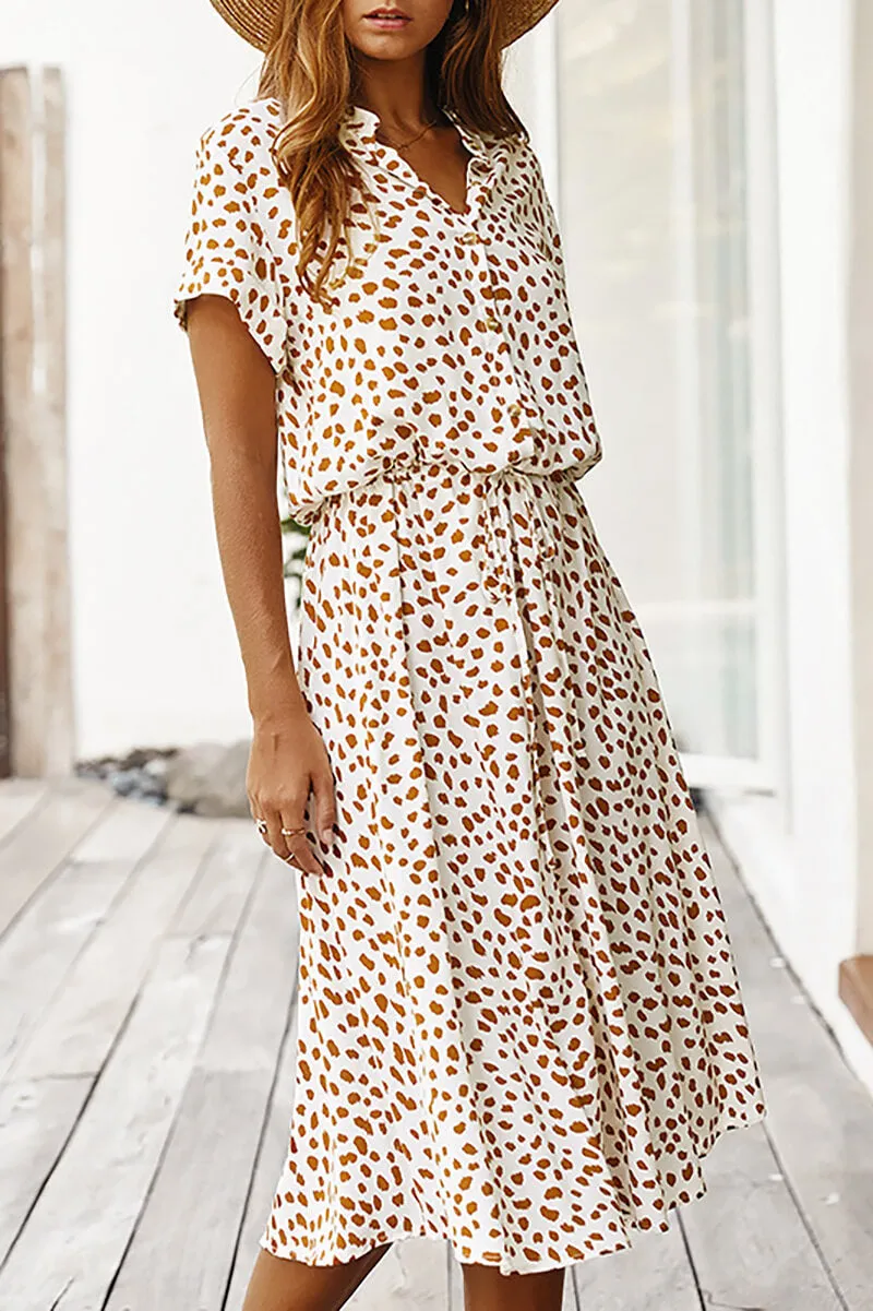 Vestido Polka Dot Midi