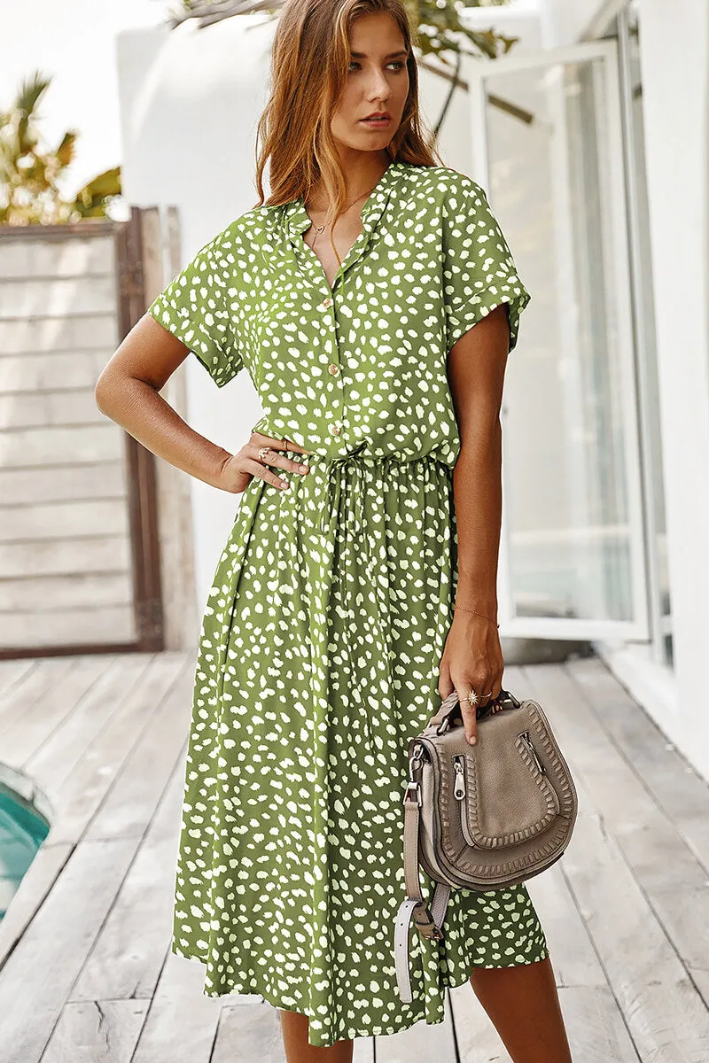 Vestido Polka Dot Midi