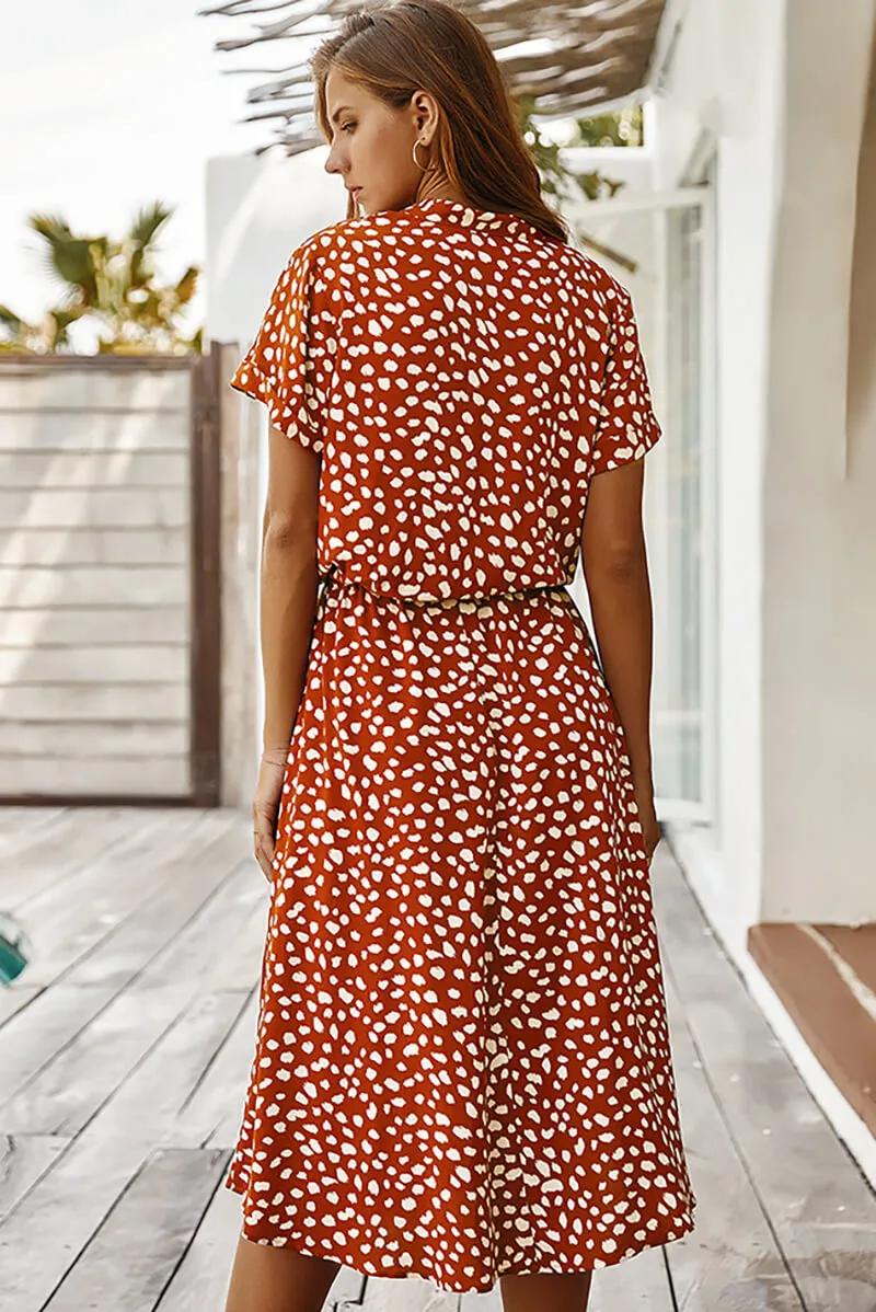 Vestido Polka Dot Midi