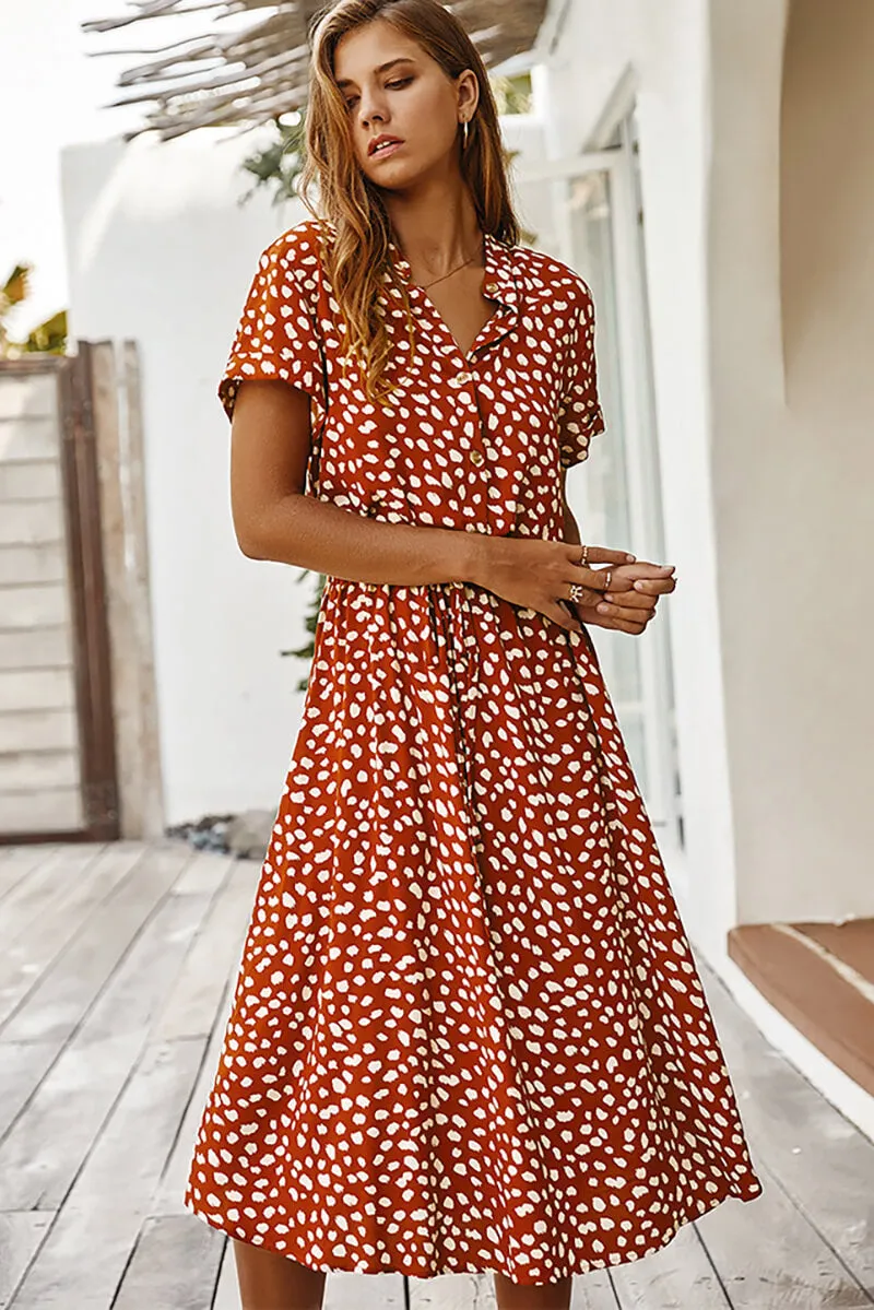 Vestido Polka Dot Midi