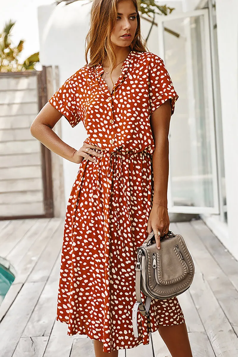 Vestido Polka Dot Midi