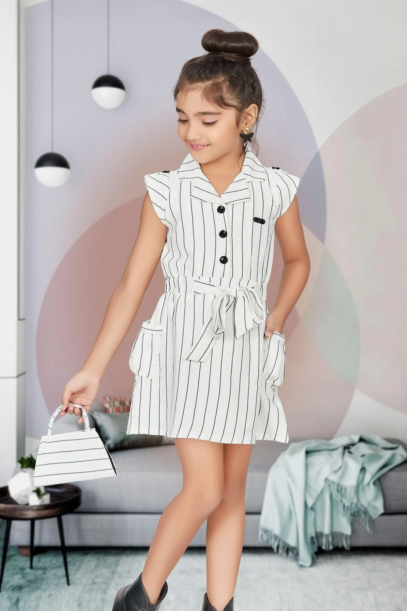 White Printed Dresses for Girls