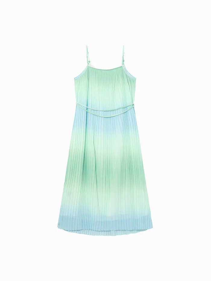 Women's Pleated Sleeveless Dress