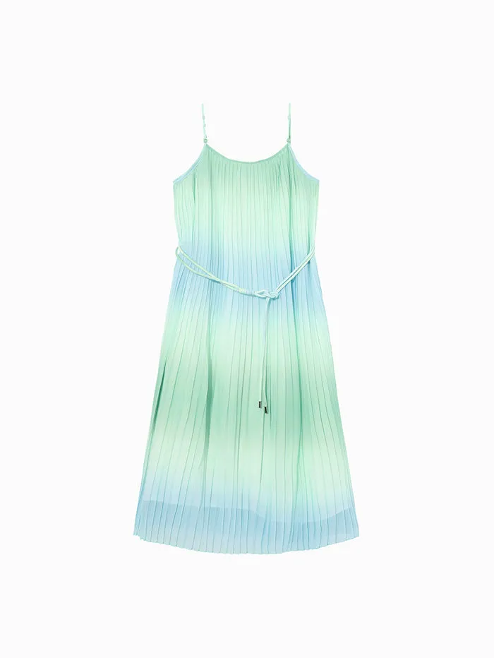Women's Pleated Sleeveless Dress